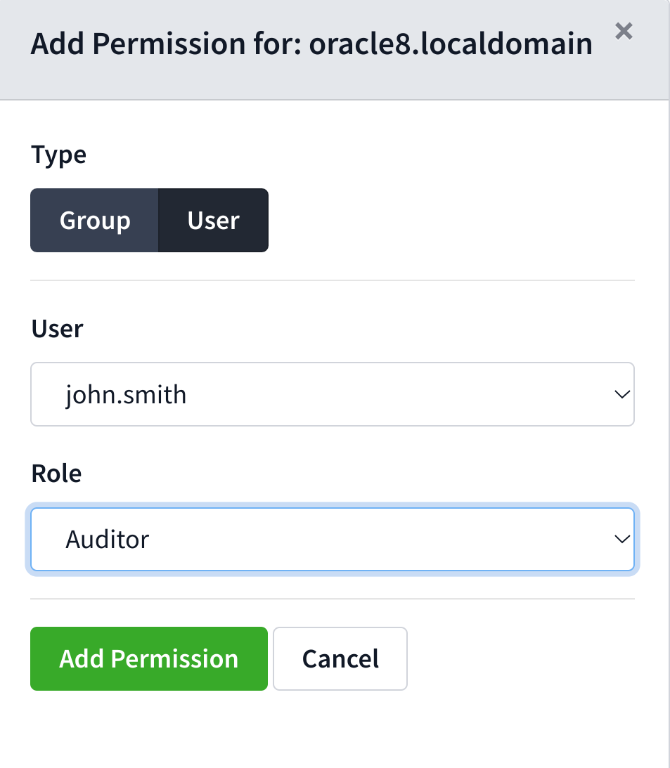 Add Permission drawer for assigning roles to users or groups